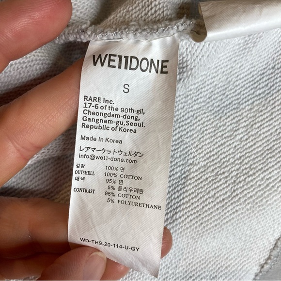 We11-done hoodie in distressed light grey - Picture 8 of 9